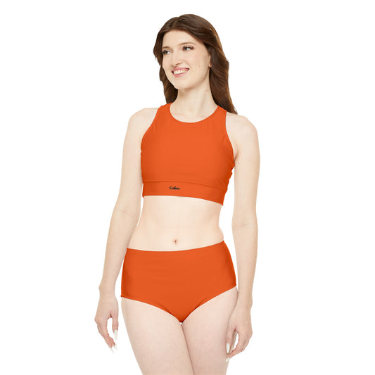 Orange Sporty Bikini Set