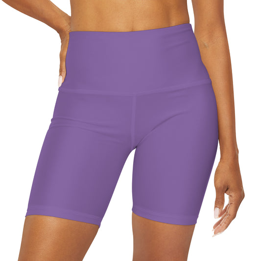 Light Purple High Waisted Yoga Shorts