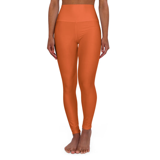 Orange High Waisted Yoga Leggings