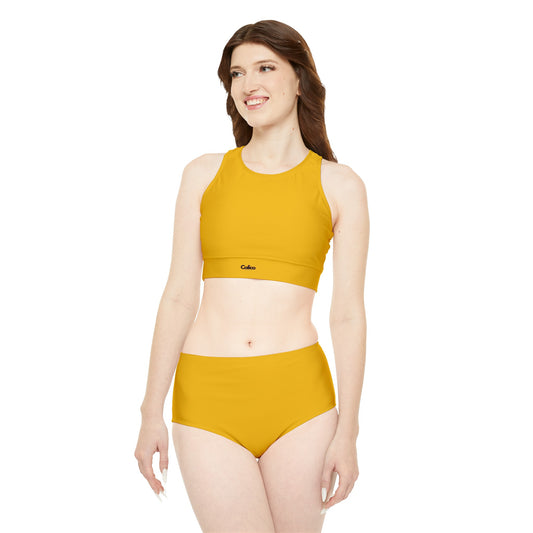 Yellow Sporty Bikini Set
